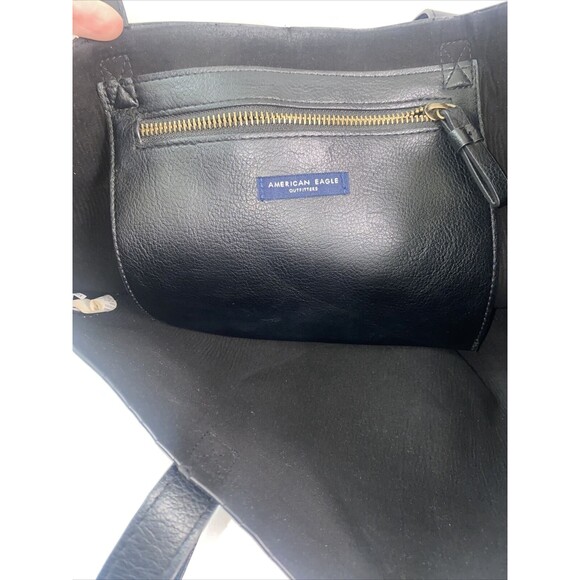 American Eagle Studed Rhine genuine soft Imitation leather tote Bag 16x15 - Picture 8 of 13